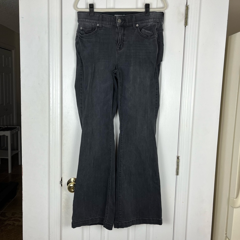 Torrid Bombshell Flare Premium High Rise Stretch Black Jeans Sz 12T